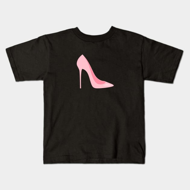 Pink High Heel Kids T-Shirt by THP Creative